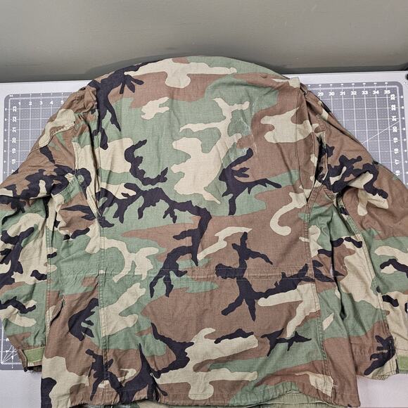 Vintage M65 Field Jacket Large Alpha Ind Woodland Camo Grunge Streetwear Skater - Picture 10 of 15